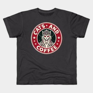 Cats and coffee Kids T-Shirt